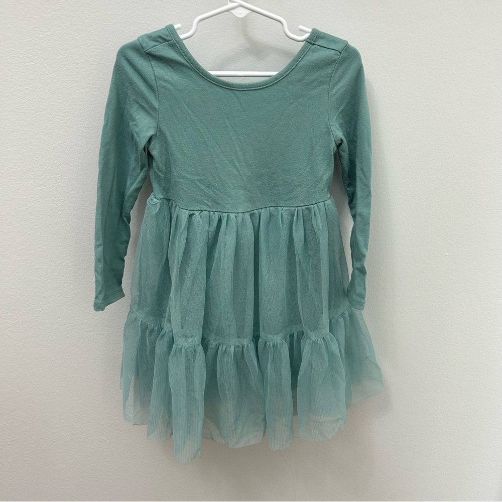 Cat & Jack Teal Long Sleeve Dress - 4T